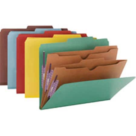 Made-To-Stick Pocket Divider Pressbrd Classification Folders, Red MA3199877